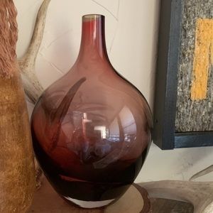 Vase Ombre heavy vase heavy duty thick glass base